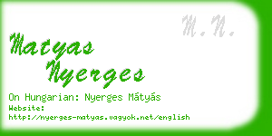 matyas nyerges business card