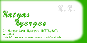 matyas nyerges business card